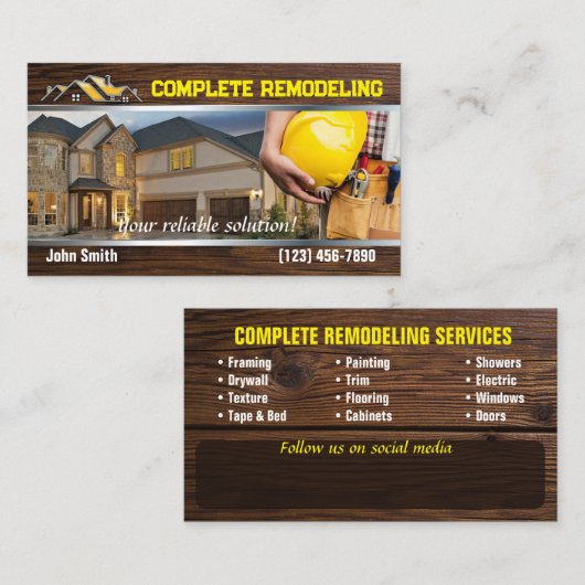 Visitekaartje (Voorkant / Achterkant)