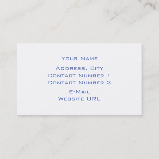 Visitekaartje (Achterkant)