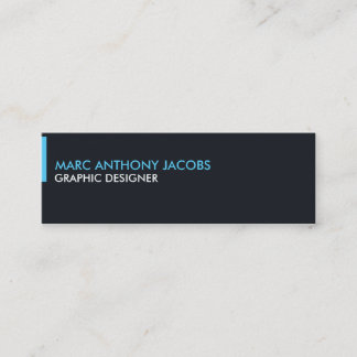 visitekaartje 002 - Modern minimal, zwart/blauw