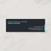 visitekaartje 002 - Modern minimal, zwart/blauw (Achterkant)