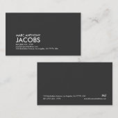 visitekaartje 006a - Vette plaat, grijs / wit (Voorkant / Achterkant)