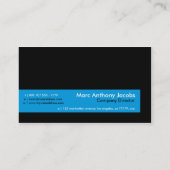 visitekaartje 007 - Exec Company Bold, zwart/blauw (Achterkant)