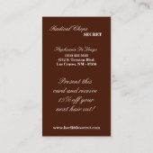 visitekaartje 100 Borwn White Zebra Print Pattern (Achterkant)