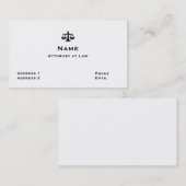 Visitekaartje 1 van de advocaat (Voorkant / Achterkant)