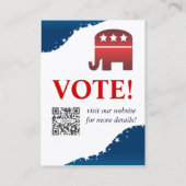 visitekaartje 2015 Kalender olifant Republikein (Achterkant)