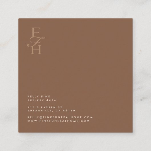 VISITEKAARTJE 2 | Fink Uitvaartcentrum (Achterkant)