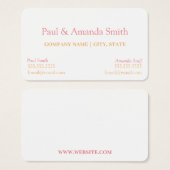 Visitekaartje - 2 namen (Voorkant /achterkant)