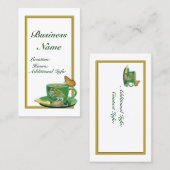 Visitekaartje 2 van de Groene & Witte Koffiebeker (Voorkant / Achterkant)