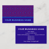 Visitekaartje aan te passen: Paarse en blauwe Ogee (Voorkant / Achterkant)