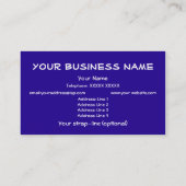 Visitekaartje aan te passen: Paarse en blauwe Ogee (Achterkant)