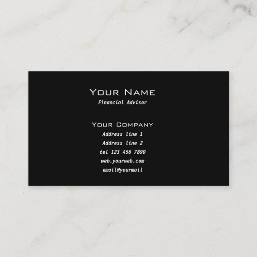 Visitekaartje aandelenmarkt (Voorkant)