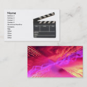 Visitekaartje aangepaste filmklapboard met filmpla (Voorkant / Achterkant)