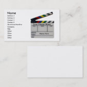 Visitekaartje aangepaste filmklapboard met filmpla (Voorkant / Achterkant)