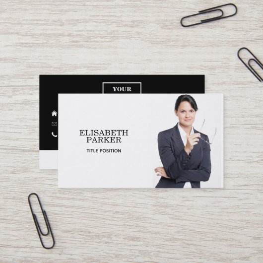 Visitekaartje Aangepaste foto (Voorkant / Achterkant in situ)