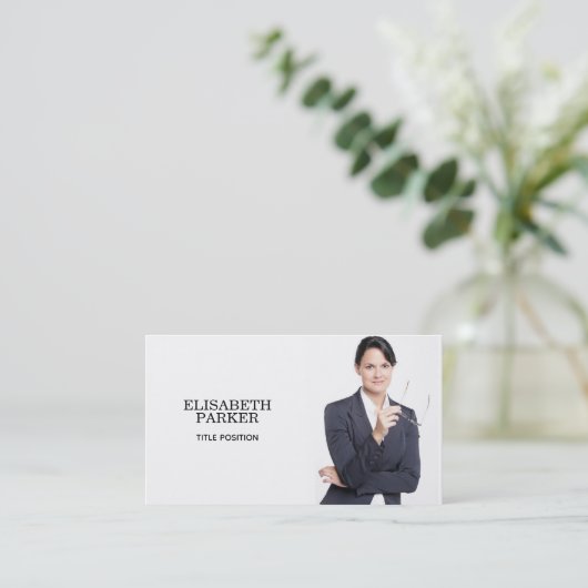 Visitekaartje Aangepaste foto (Staand voorkant)