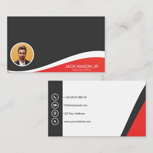 Visitekaartje Aangepaste foto (Voorkant / Achterkant)