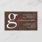 Visitekaartje Aangepaste gebeurtenissen (Achterkant)