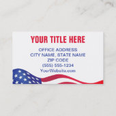 Visitekaartje Aangepaste Sjabloon campagne (Achterkant)