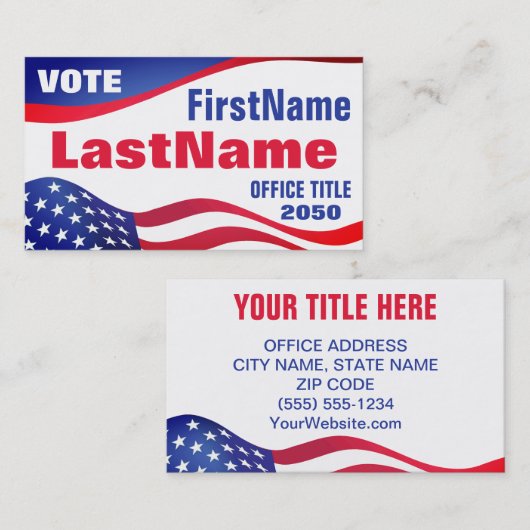 Visitekaartje Aangepaste Sjabloon campagne (Voorkant / Achterkant)