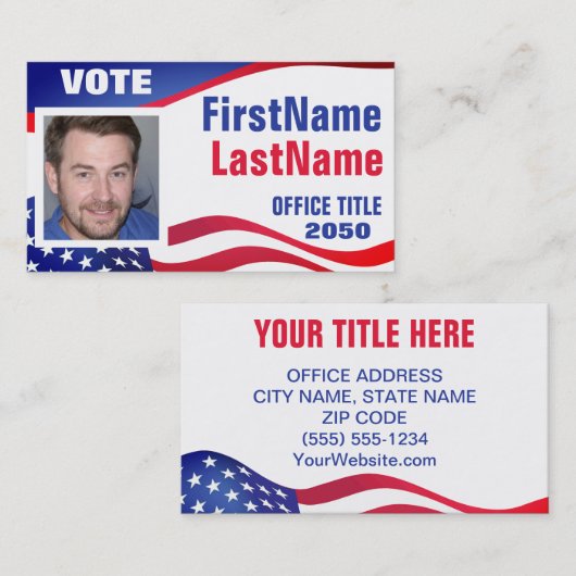 Visitekaartje Aangepaste Sjabloon foto-campagne (Voorkant / Achterkant)