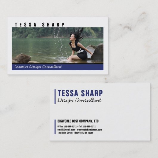 Visitekaartje Aangepaste Sjabloon foto's (Voorkant / Achterkant)