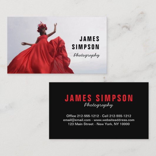 Visitekaartje Aangepaste Sjabloon foto's (Voorkant / Achterkant)