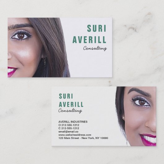 Visitekaartje Aangepaste Sjabloon foto's (Voorkant / Achterkant)