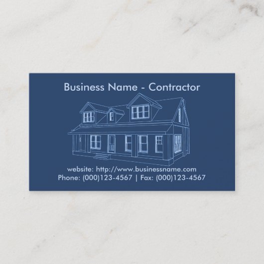 Visitekaartje: Aannemer/aannemer Visitekaartje (Voorkant)