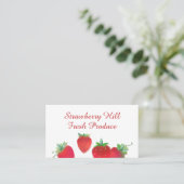 Visitekaartje aardbeien (Staand voorkant)