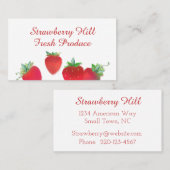Visitekaartje aardbeien (Voorkant / Achterkant)