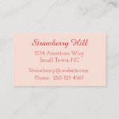 Visitekaartje aardbeien (Achterkant)