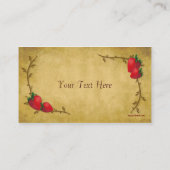 Visitekaartje aardbeien in het land (Achterkant)