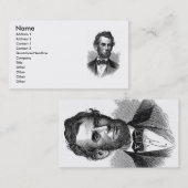 Visitekaartje Abraham Lincoln (Voorkant / Achterkant)