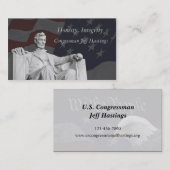 Visitekaartje Abraham Lincoln (Voorkant / Achterkant)