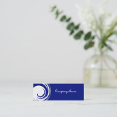 Visitekaartje Abstract Blauw Recyclen Skinny (Staand voorkant)