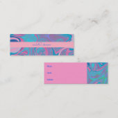 Visitekaartje Abstract Blauw Roze Sky Skinny (Voorkant / Achterkant)