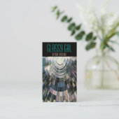 visitekaartje Abstract Gal Disco Ball Blue (Staand voorkant)