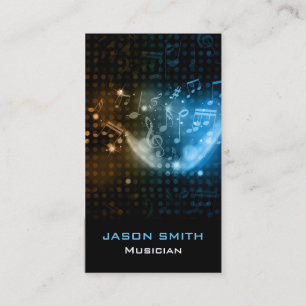 Visitekaartje abstract muziekontwerp