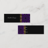 Visitekaartje Abstract Paarse Goud Skinny (Voorkant / Achterkant)