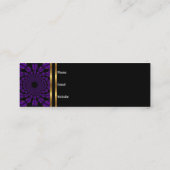Visitekaartje Abstract Paarse Goud Skinny (Achterkant)
