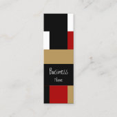 Visitekaartje Abstract Rood Zwart Wit Tan Geo (Voorkant)