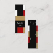 Visitekaartje Abstract Rood Zwart Wit Tan Geo (Voorkant / Achterkant)