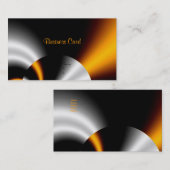 Visitekaartje Abstract Sinaasappel Grijs Zilver Zw (Voorkant / Achterkant)