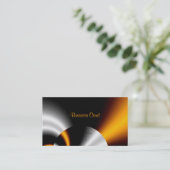 Visitekaartje Abstract Sinaasappel Grijs Zilver Zw (Staand voorkant)