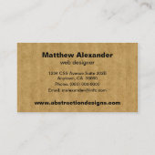 Visitekaartje abstracte afmetingen (Achterkant)