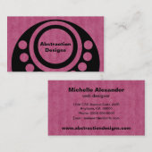 Visitekaartje abstracte afmetingen, Fuchsia (Voorkant / Achterkant)