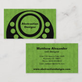 Visitekaartje abstracte afmetingen, helder groen (Voorkant / Achterkant)