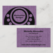 Visitekaartje abstracte afmetingen, Paars (Voorkant / Achterkant)