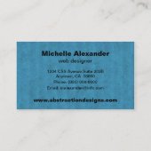 Visitekaartje abstracte afmetingen, Vet blauw (Achterkant)