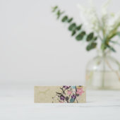 Visitekaartje abstracte bloemen (Staand voorkant)